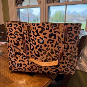 Consuela Leopard Print Tote Bag